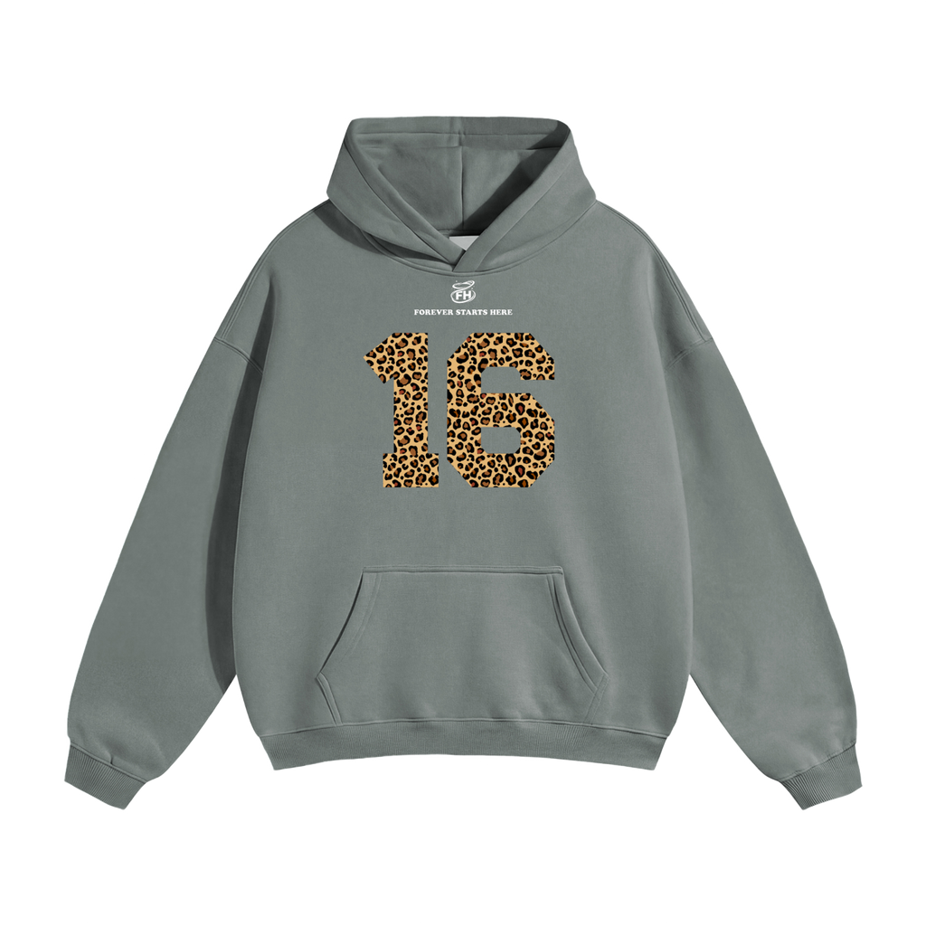 16:85 Leopard Heavyweight Hoodie