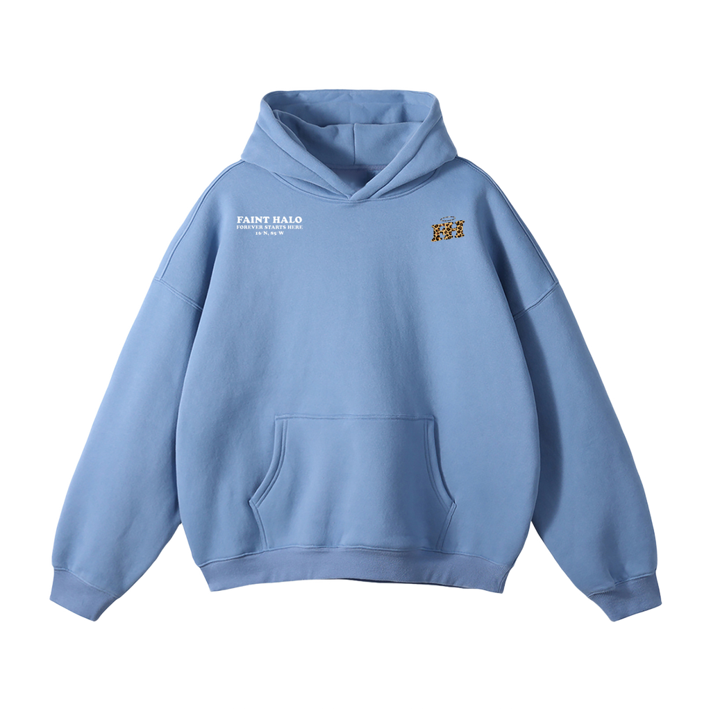 "PINKY PROMISE IT MEANS MORE" HEAVYWEIGHT LEOPARD HOODIE