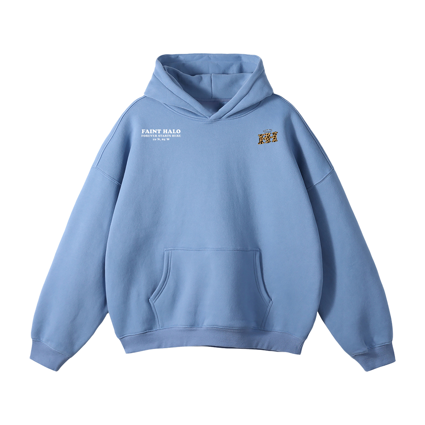 "PINKY PROMISE IT MEANS MORE" HEAVYWEIGHT LEOPARD HOODIE