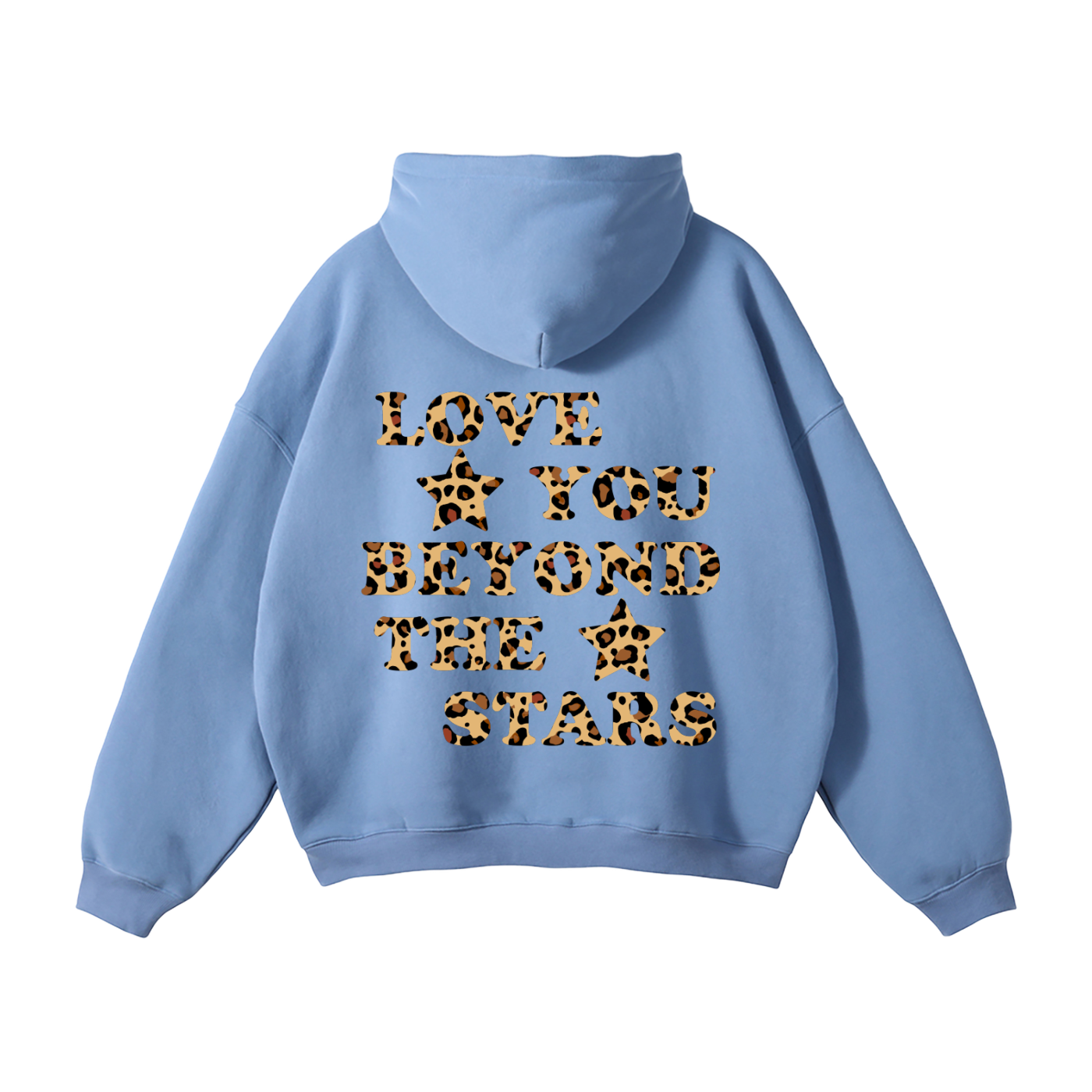 "LOVE YOU BEYOND THE STARS" HEAVYWEIGHT LEOPARD HOODIE