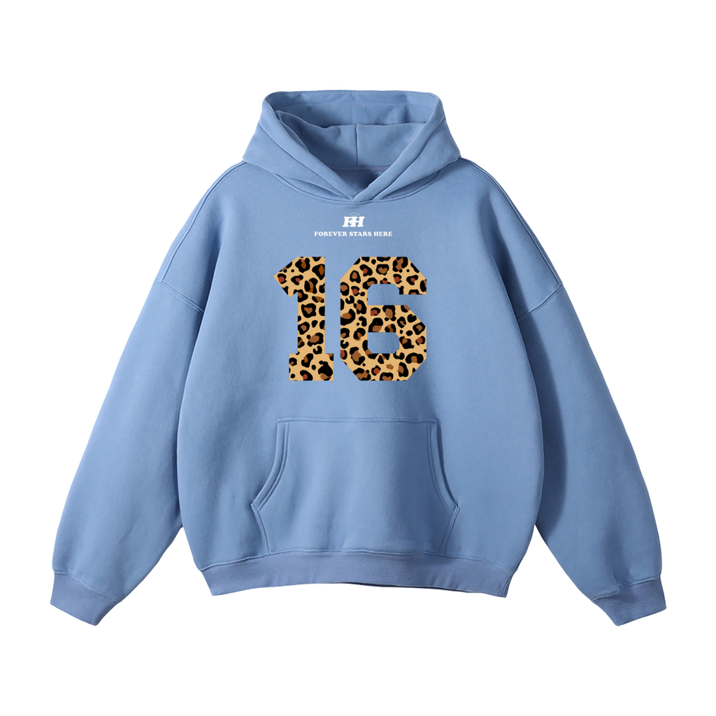 "16:85" HEAVYWEIGHT LEOPARD HOODIE