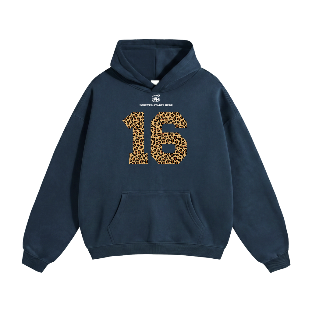 16:85 Leopard Heavyweight Hoodie
