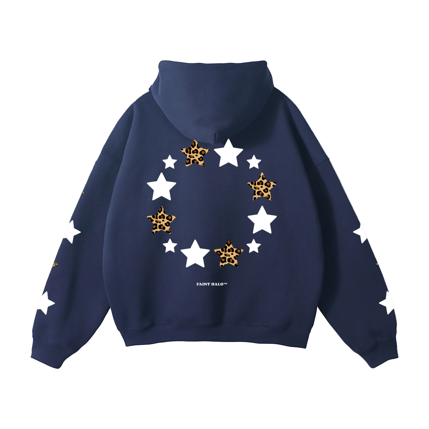 "STARS" HEAVYWEIGHT LEOPARD HOODIE
