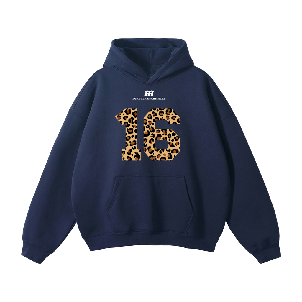 "16:85" HEAVYWEIGHT LEOPARD HOODIE