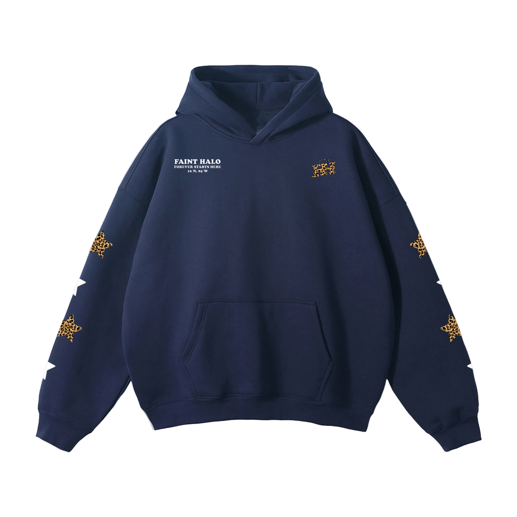 "STARS" HEAVYWEIGHT LEOPARD HOODIE