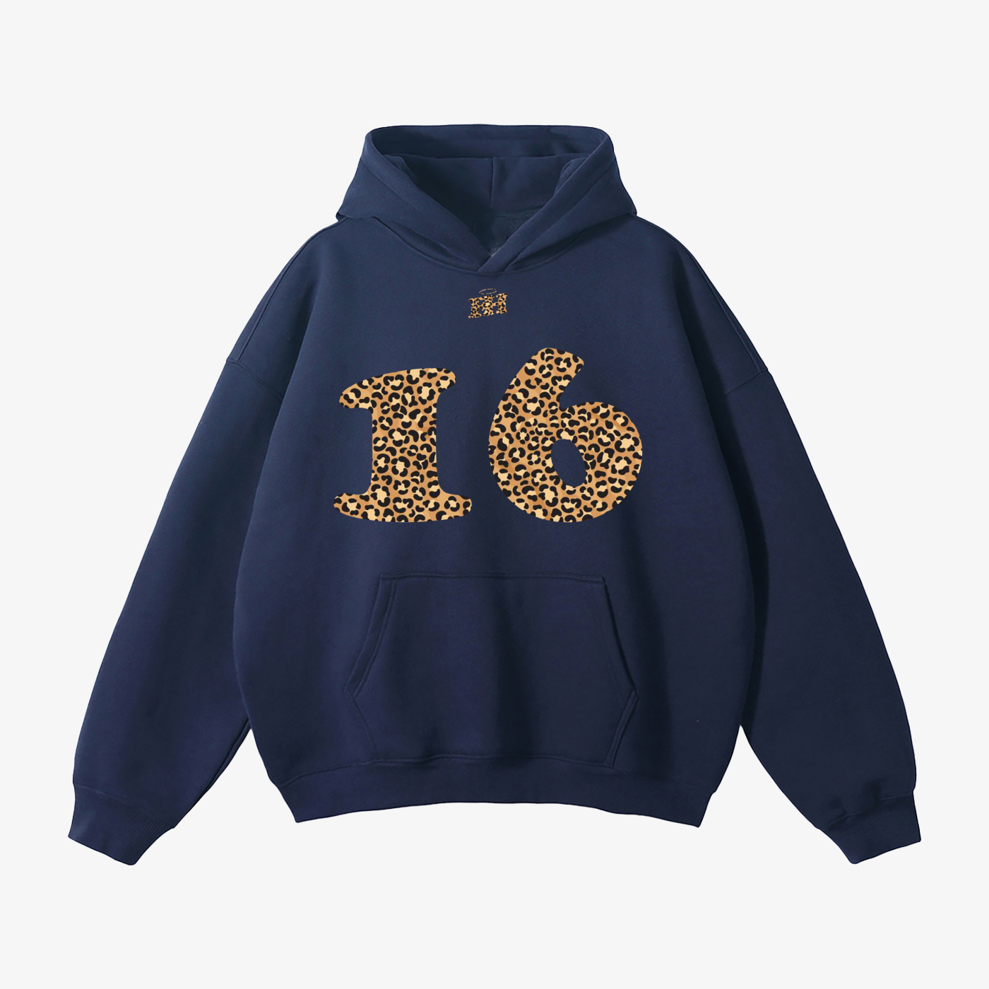 "16" HEAVYWEIGHT LEOPARD HOODIE
