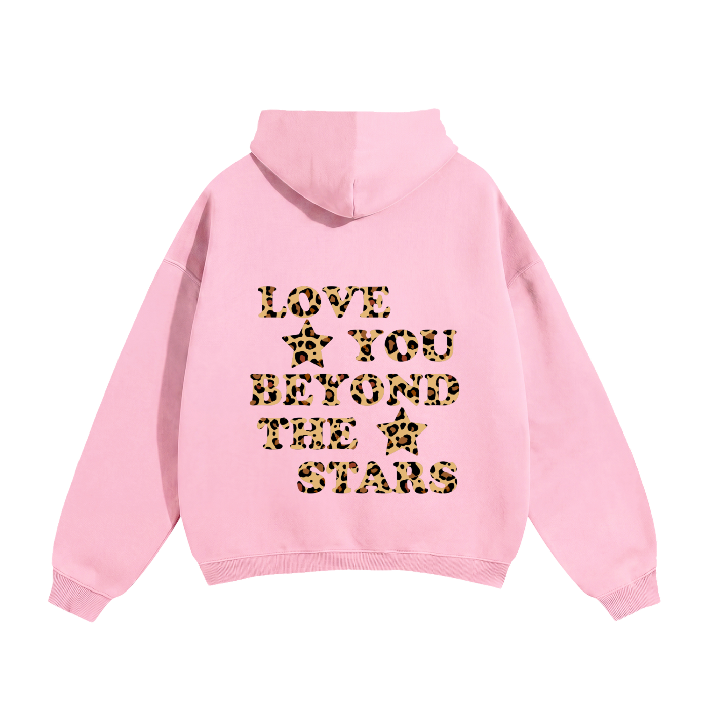 Love You Beyond The Stars Leopard Heavyweight Hoodie