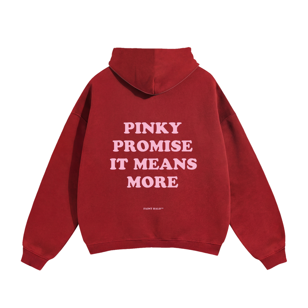 Pinky Promise It Means More Pink Heavyweight Hoodie
