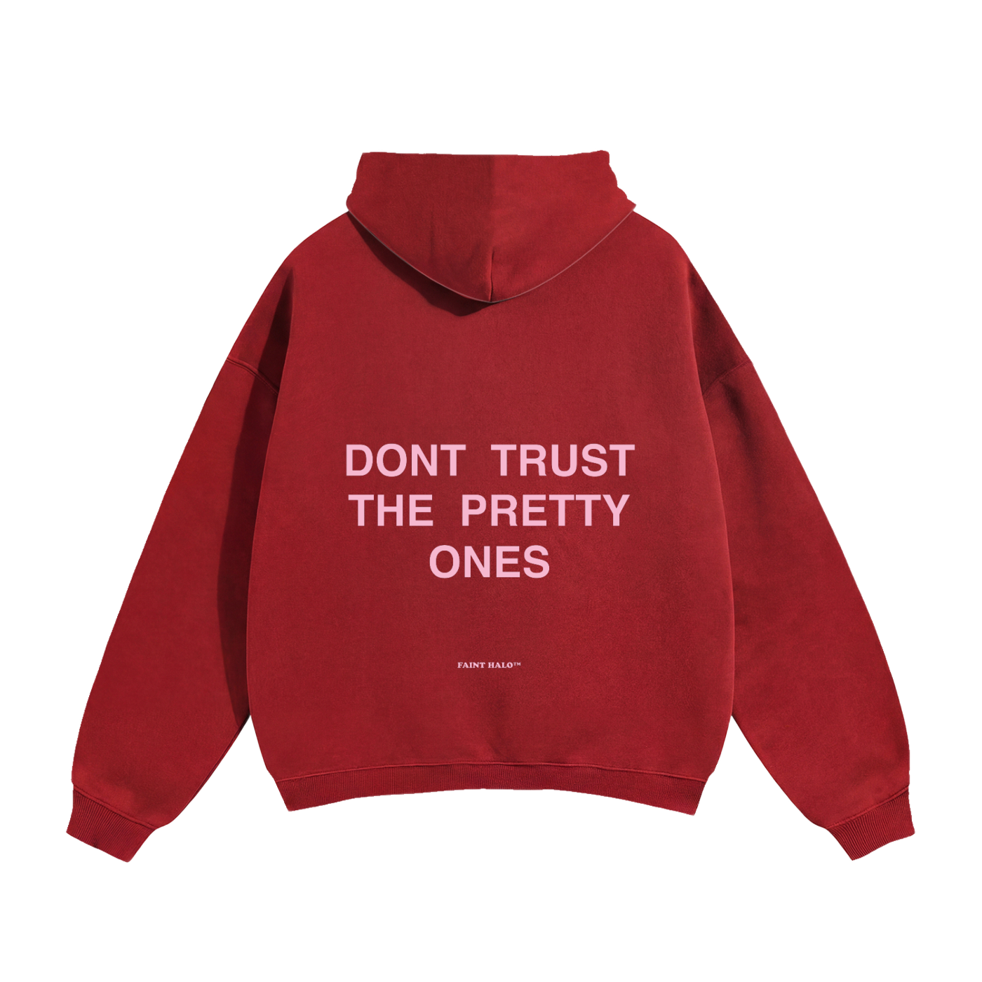 Dont Trust The Pretty Ones Pink Heavyweight Hoodie