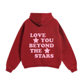 Love You Beyond The Stars Pink Heavyweight Hoodie