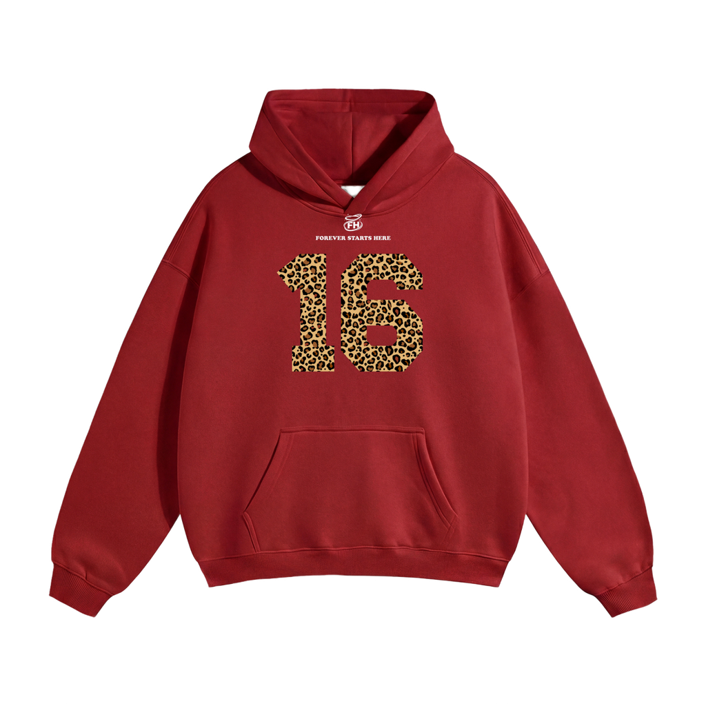 16:85 Leopard Heavyweight Hoodie