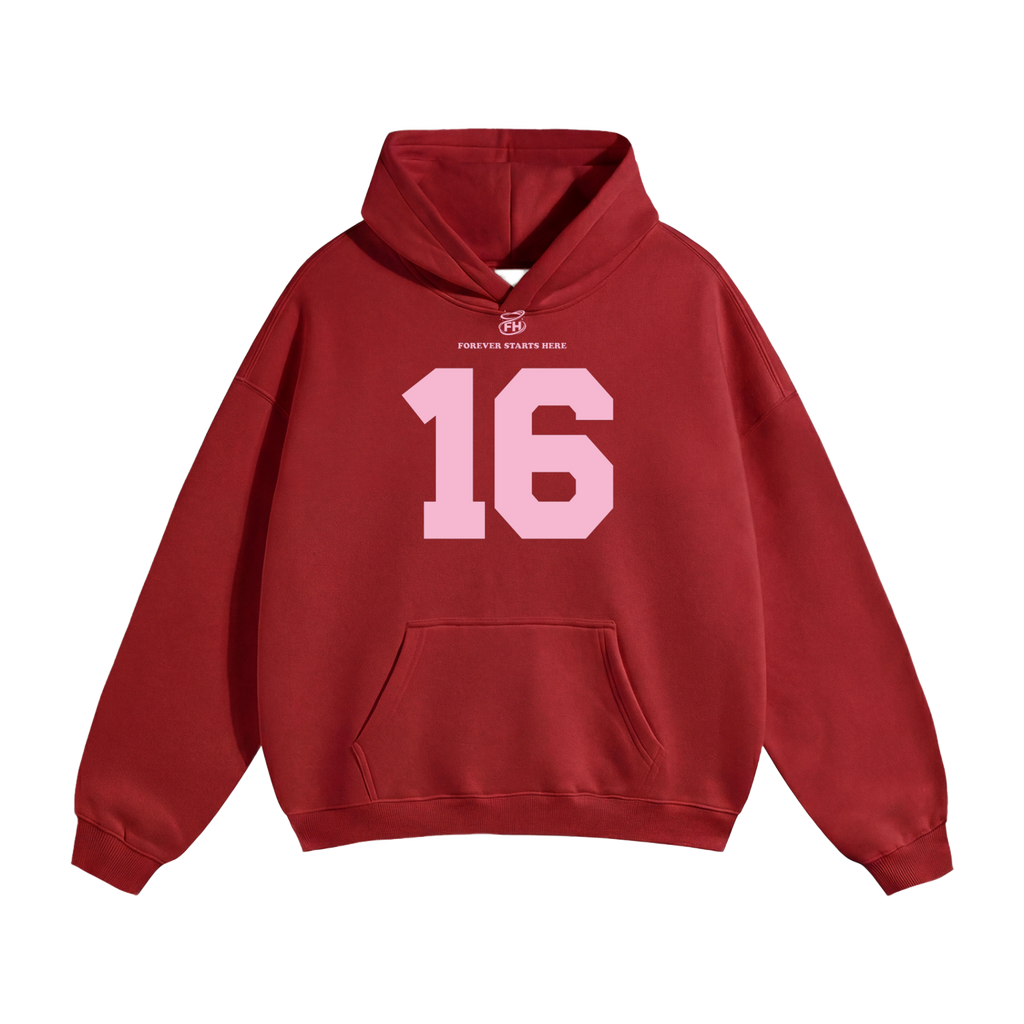 16:85 Pink Heavyweight Hoodie