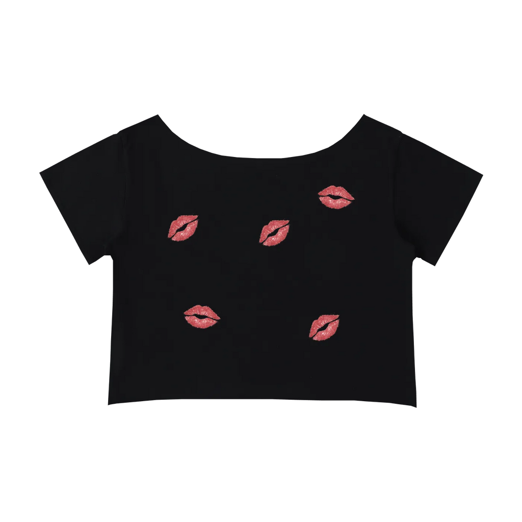 Kiss Off Shoulder Baby Tee