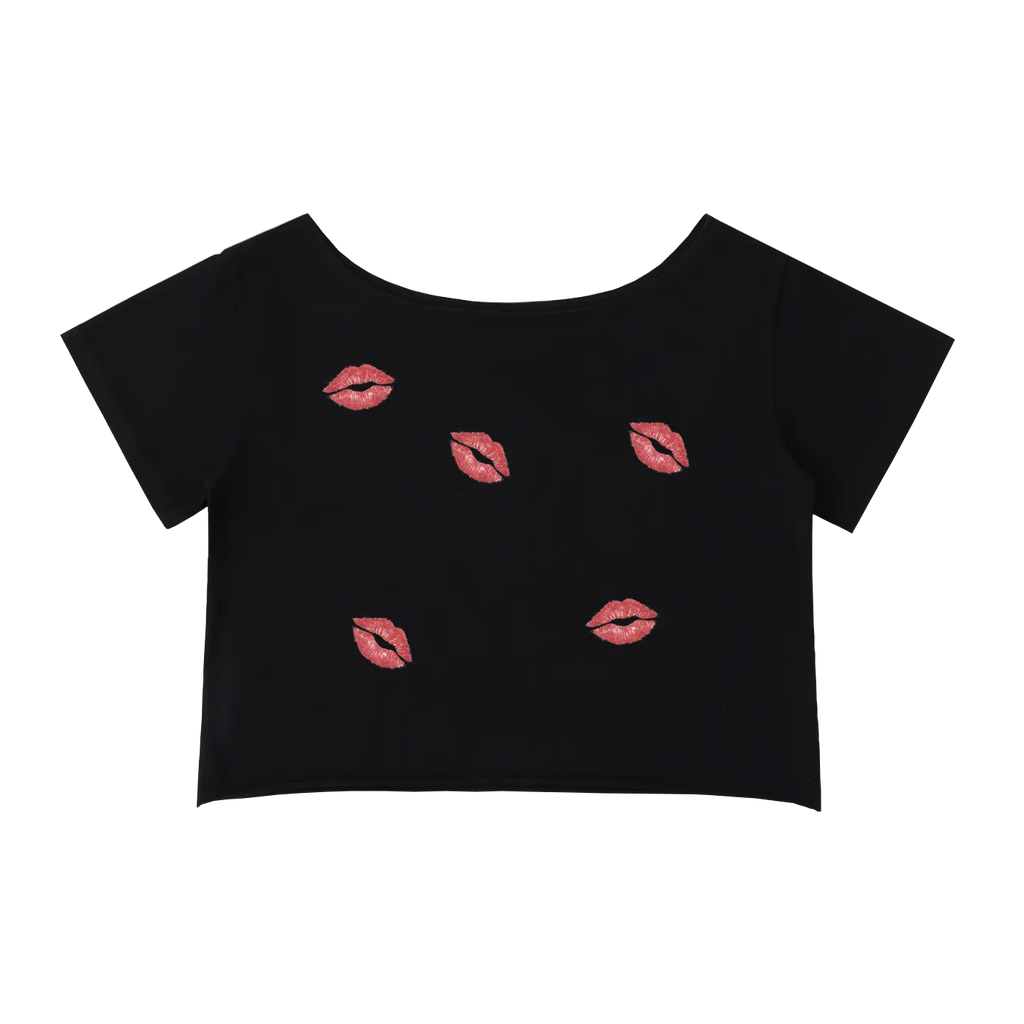 Kiss Off Shoulder Baby Tee