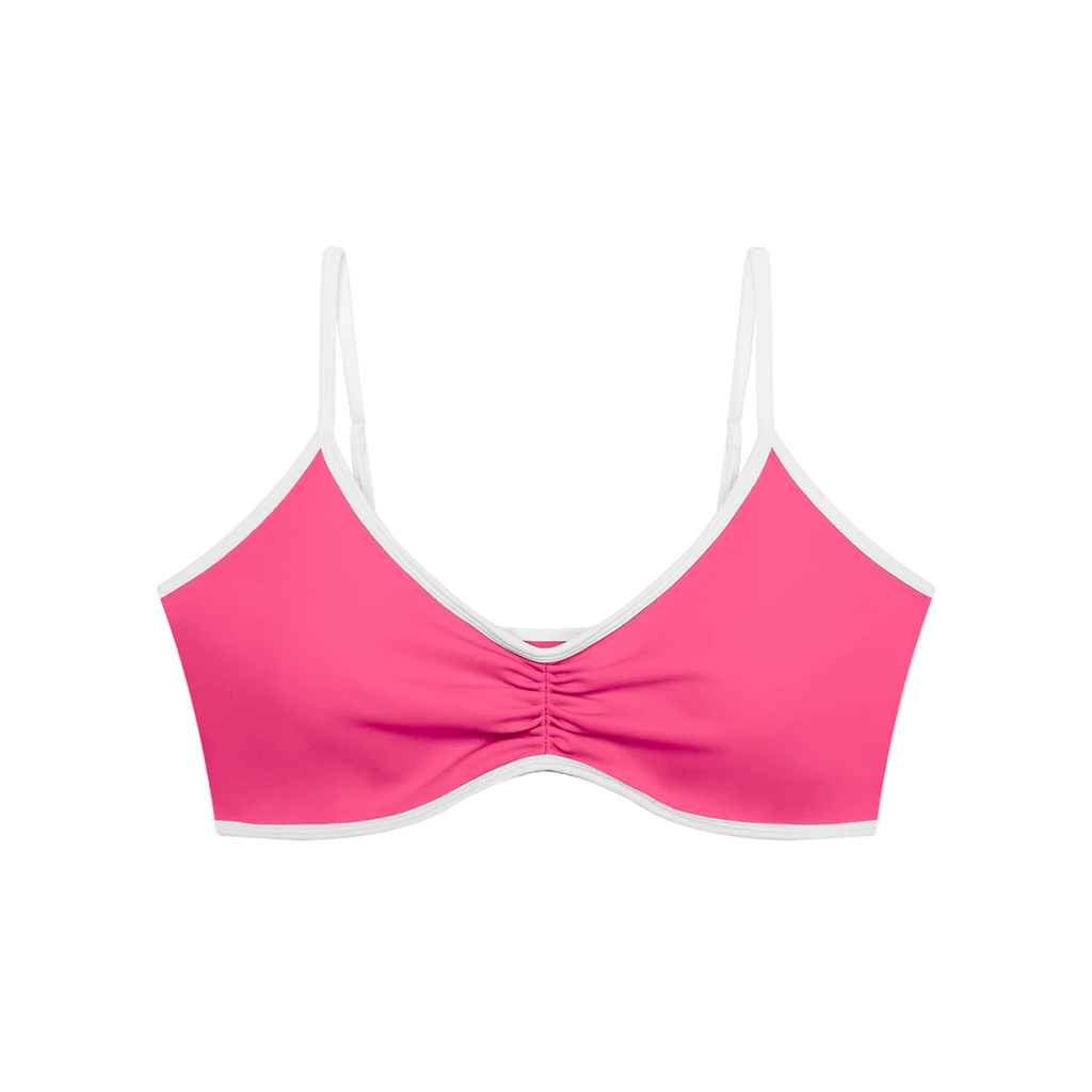 Ruched V-Neck Sports Bra