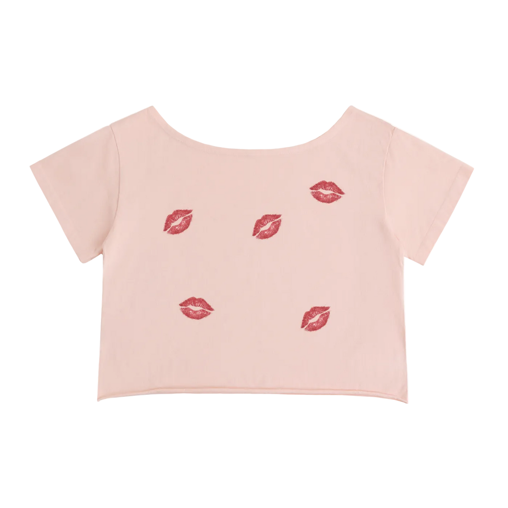 Kiss Off Shoulder Baby Tee