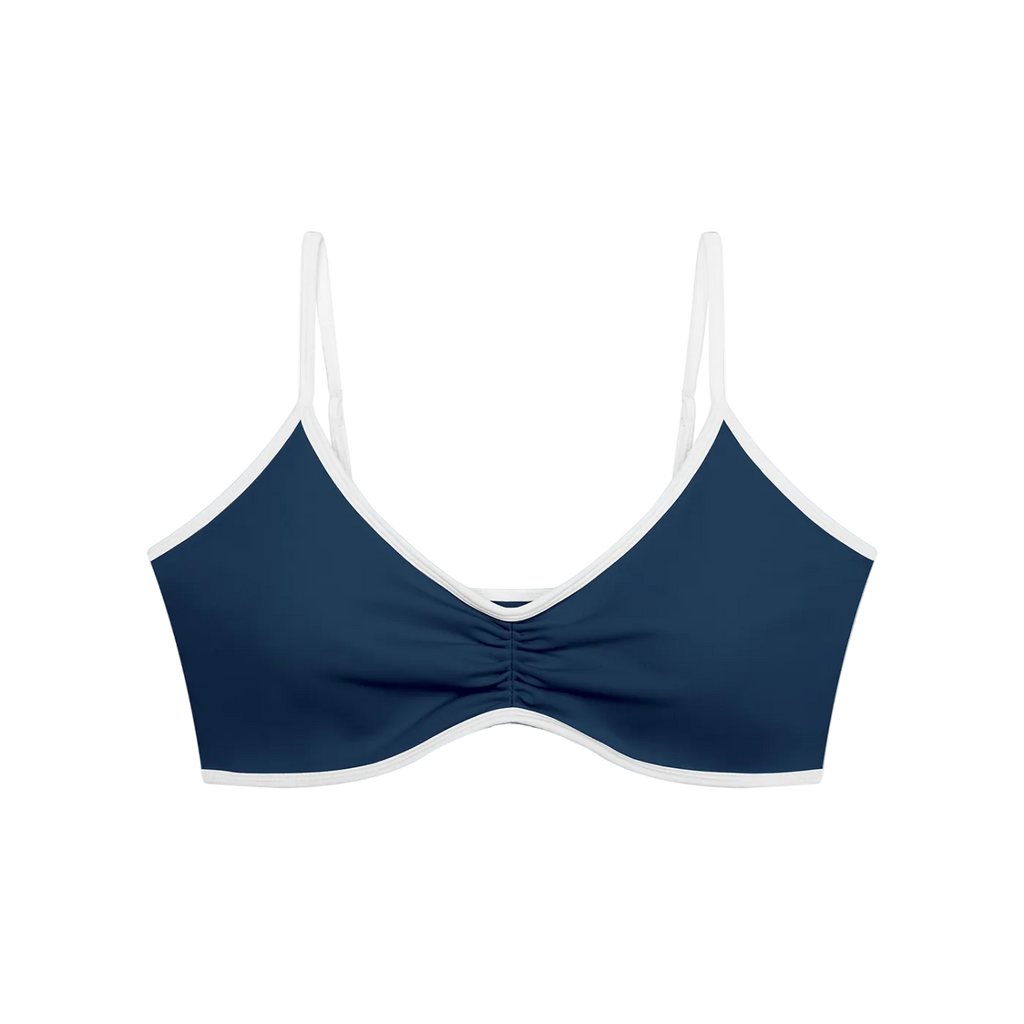 Ruched V-Neck Sports Bra
