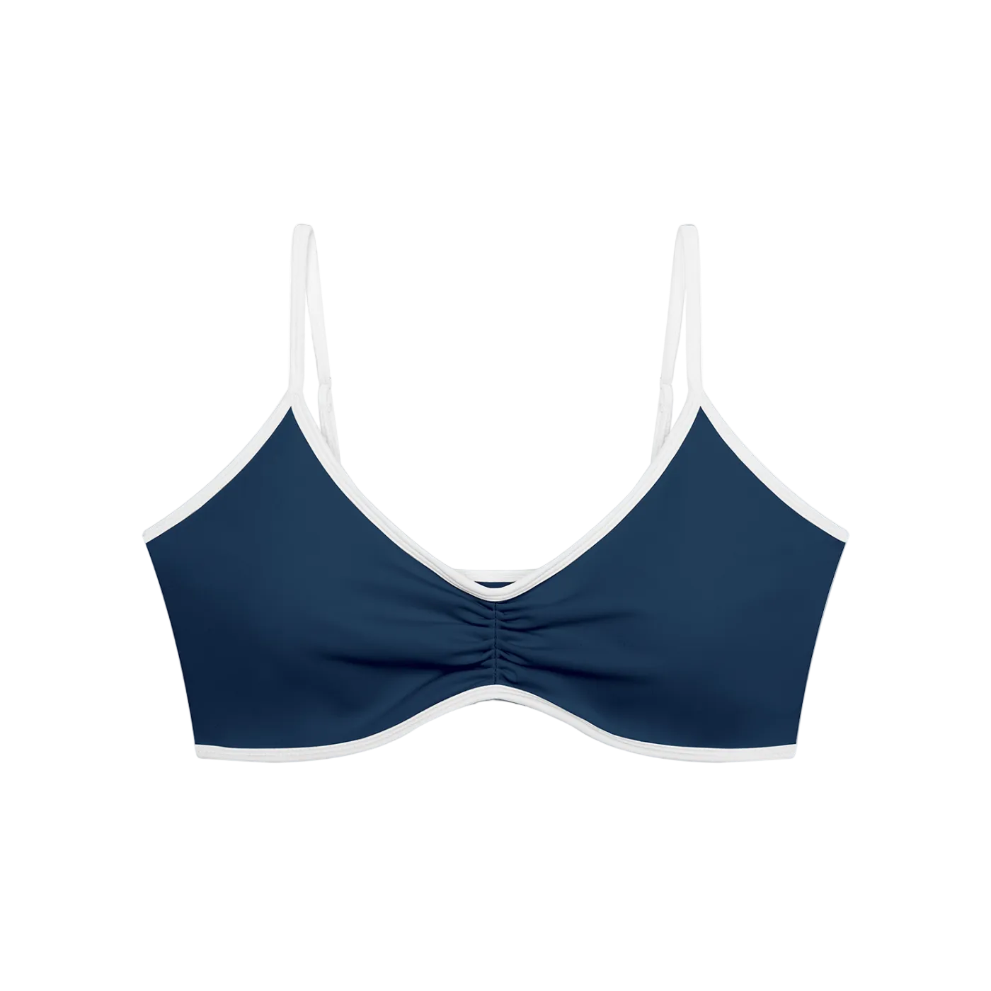 Ruched V-Neck Sports Bra