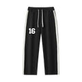 16 Striped Wide Leg Sweat Pants