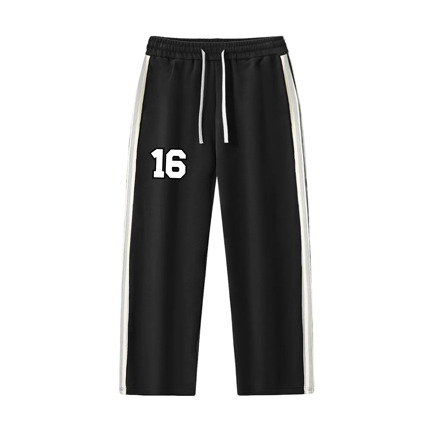 16 Striped Wide Leg Sweat Pants