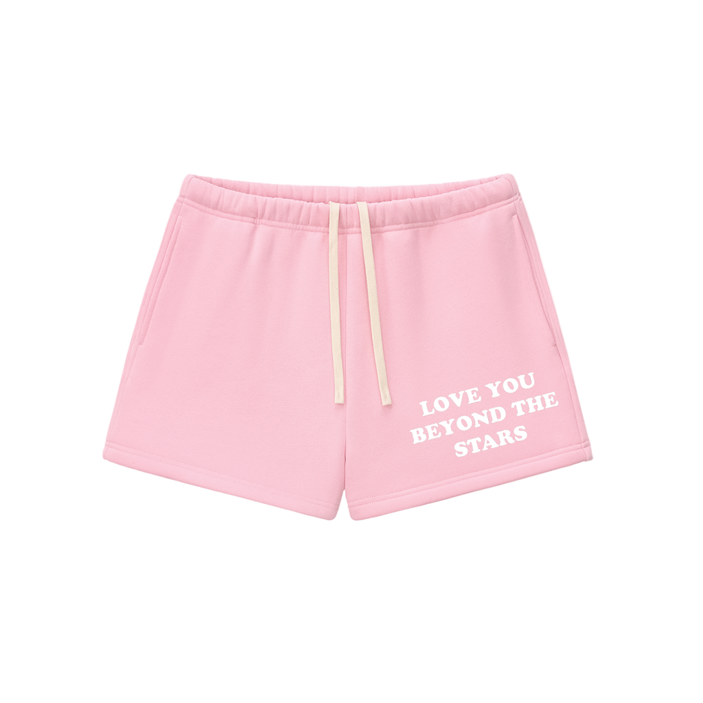 "LOVE YOU BEYOND THE STARS" SWEAT SHORTS