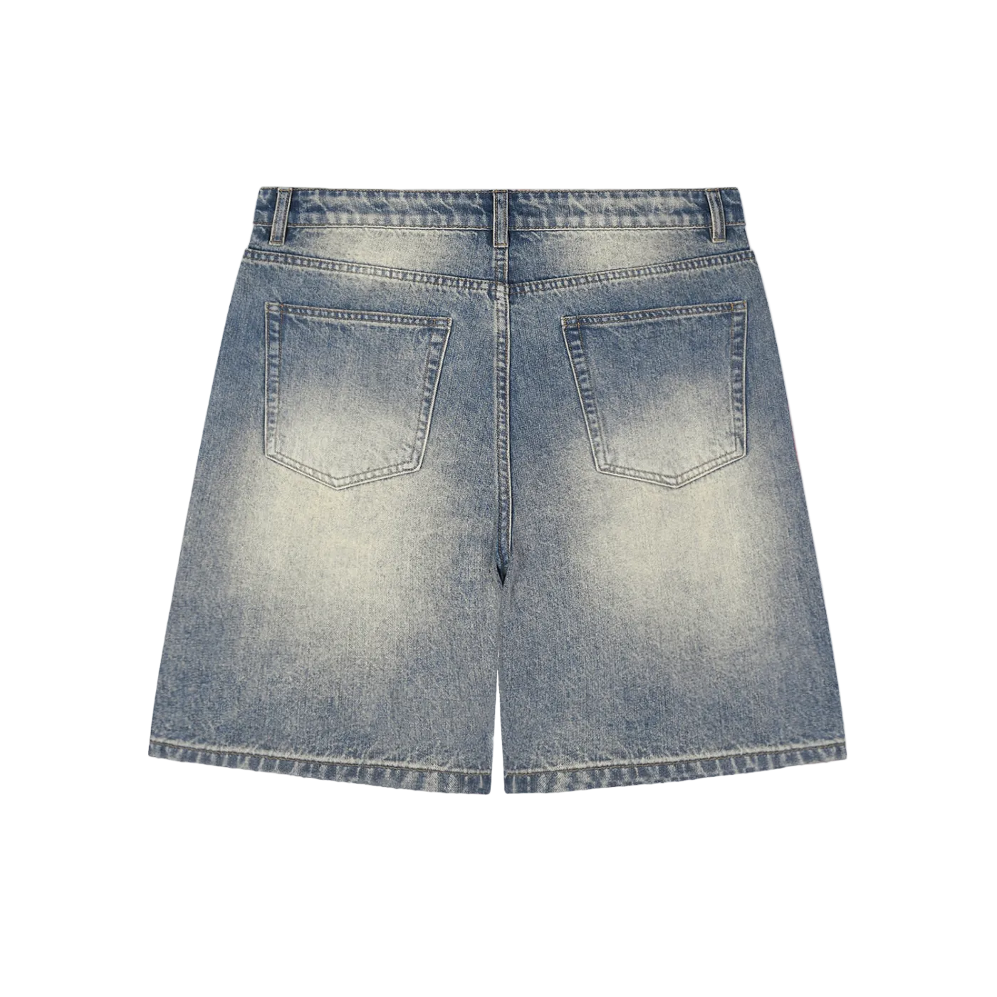Cherries Faded Baggy Denim Shorts