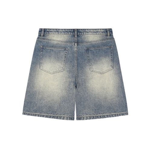 Cherries Faded Baggy Denim Shorts